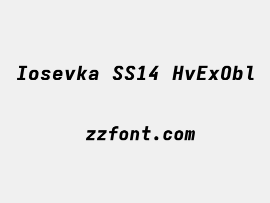 Iosevka SS14 HvExObl