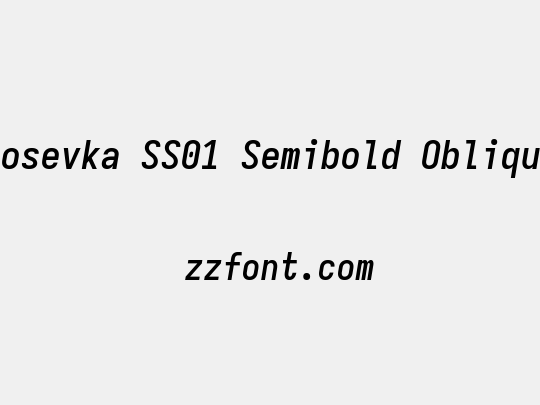 Iosevka SS01 Semibold Oblique