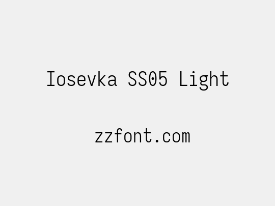 Iosevka SS05 Light
