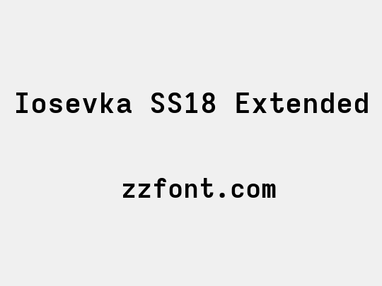 Iosevka SS18 Extended