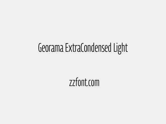 Georama ExtraCondensed Light
