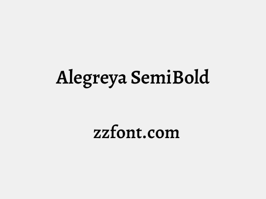 Alegreya SemiBold