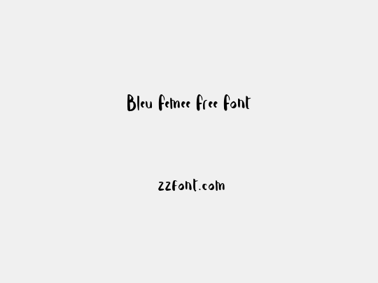 Bleu Femee Free Font