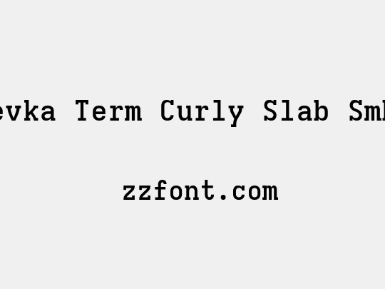 Iosevka Term Curly Slab SmBdEx