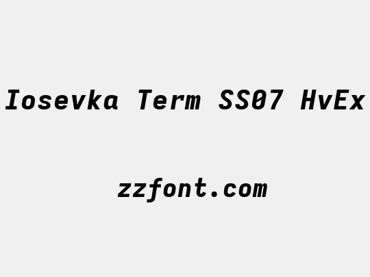 Iosevka Term SS07 HvEx