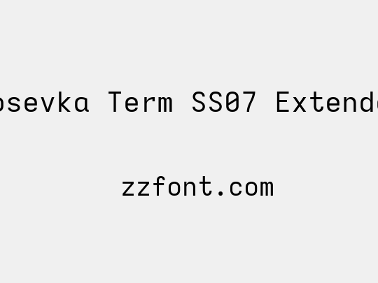 Iosevka Term SS07 Extended