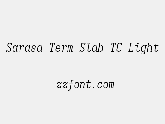 Sarasa Term Slab TC Light