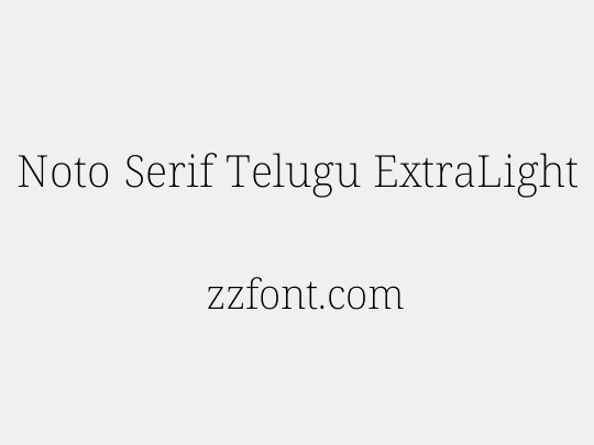 Noto Serif Telugu ExtraLight