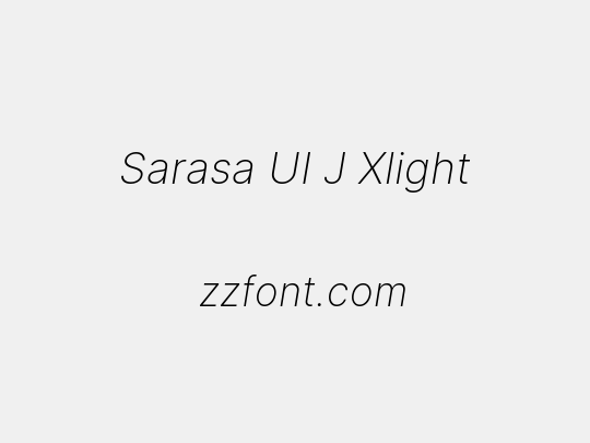 Sarasa UI J Xlight