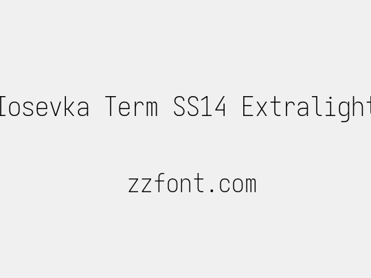 Iosevka Term SS14 Extralight