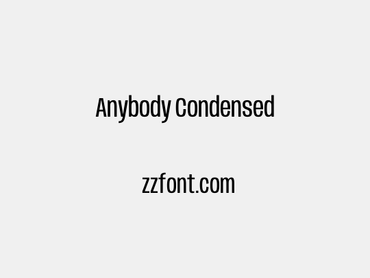 Anybody Condensed