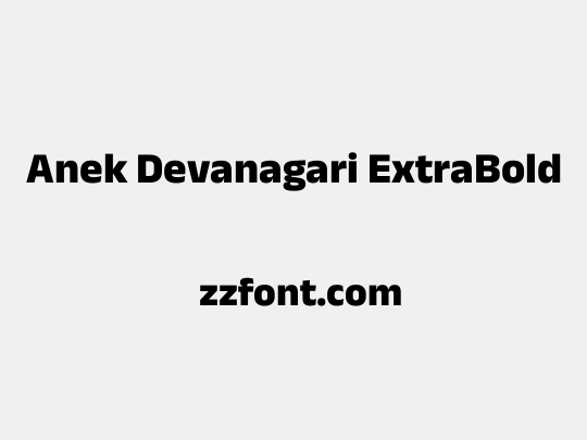 Anek Devanagari ExtraBold