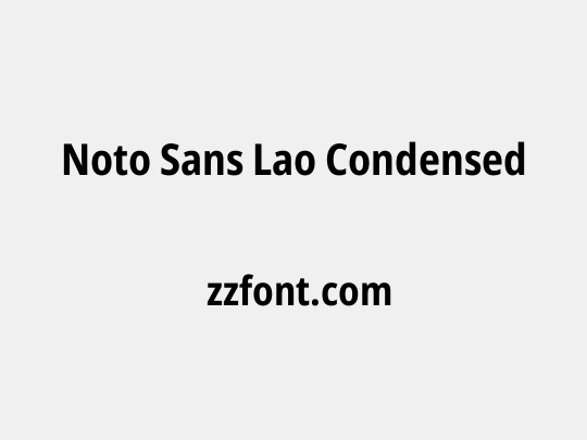 Noto Sans Lao Condensed