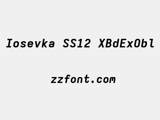 Iosevka SS12 XBdExObl