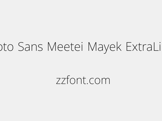 Noto Sans Meetei Mayek ExtraLight