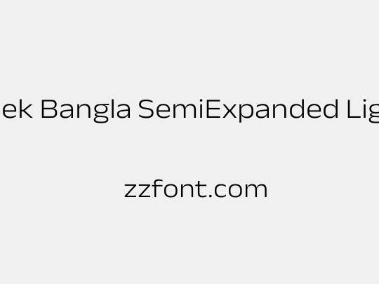 Anek Bangla SemiExpanded Light