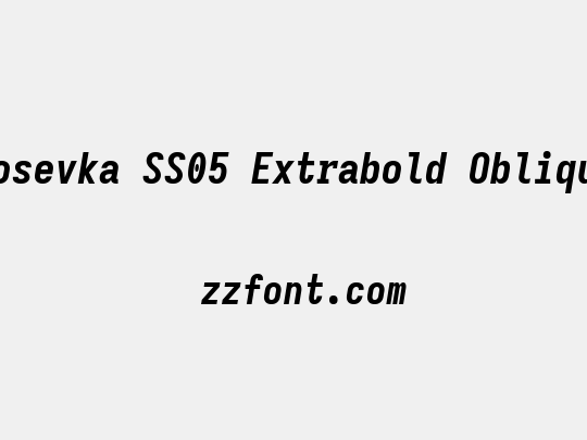 Iosevka SS05 Extrabold Oblique