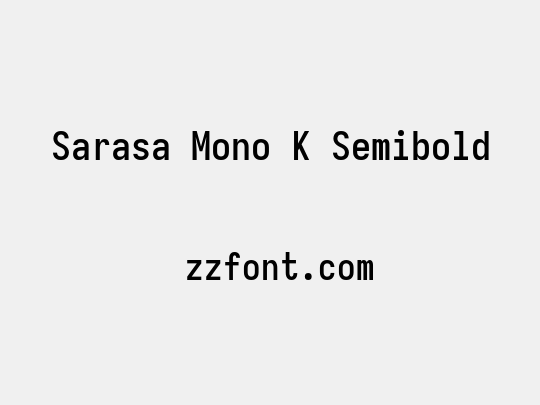 Sarasa Mono K Semibold