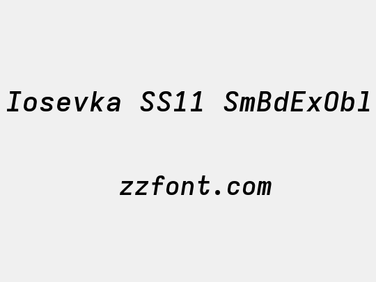 Iosevka SS11 SmBdExObl