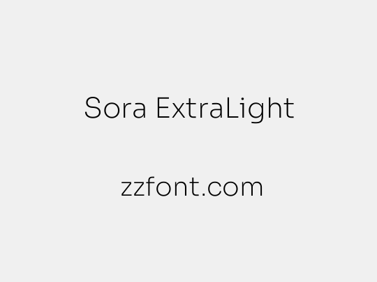 Sora ExtraLight