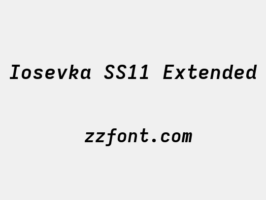 Iosevka SS11 Extended