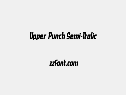 Upper Punch Semi-Italic