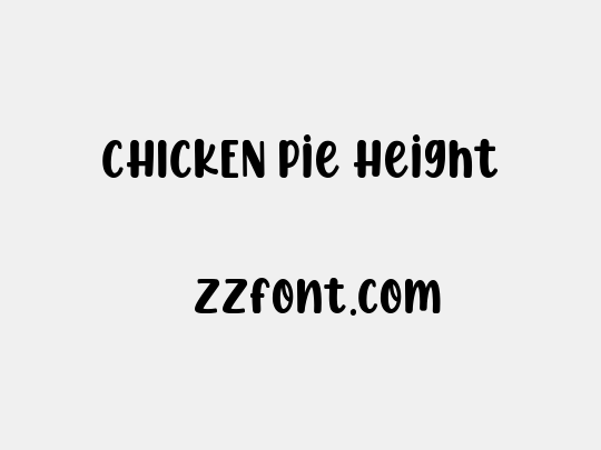 CHICKEN Pie Height
