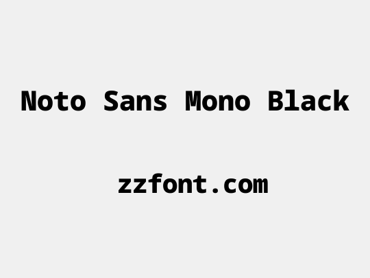 Noto Sans Mono Black