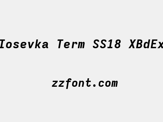 Iosevka Term SS18 XBdEx