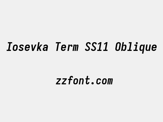 Iosevka Term SS11 Oblique