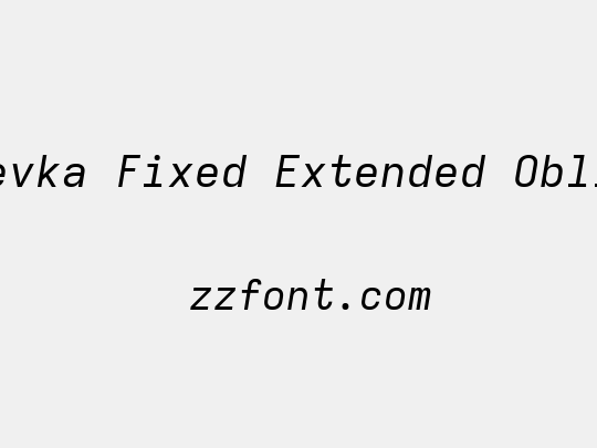 Iosevka Fixed Extended Oblique