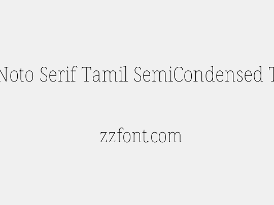 Noto Serif Tamil SemiCondensed Thin