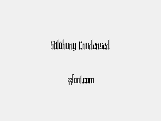 Stilübung Condensed