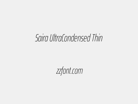 Saira UltraCondensed Thin
