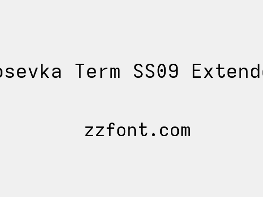Iosevka Term SS09 Extended