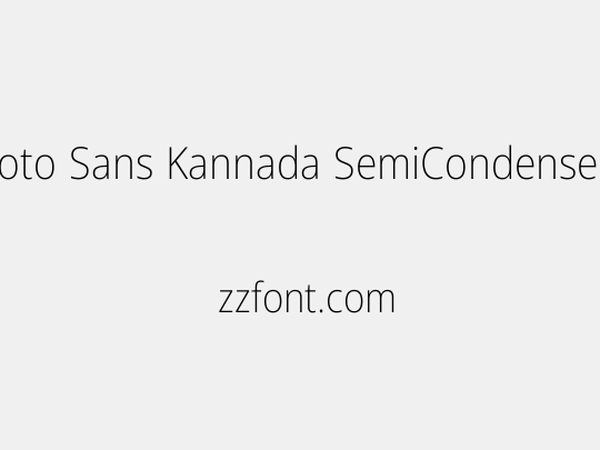 Noto Sans Kannada SemiCondensed ExtraLight