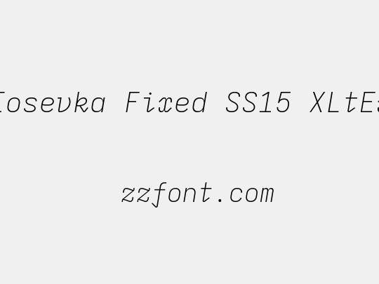 Iosevka Fixed SS15 XLtEx
