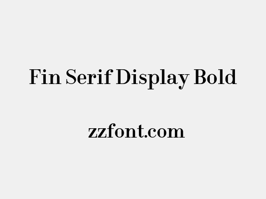 Fin Serif Display Bold