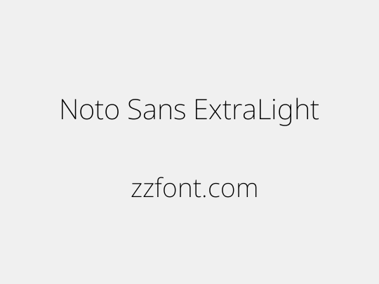 Noto Sans ExtraLight