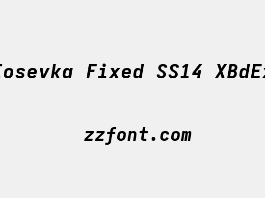 Iosevka Fixed SS14 XBdEx
