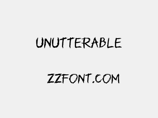 Unutterable