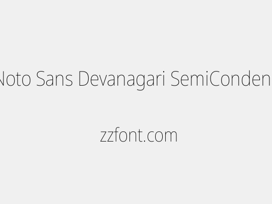 Noto Sans Devanagari SemiCondensed Thin