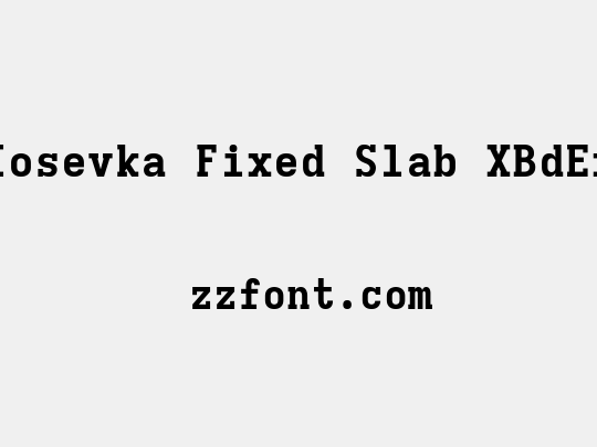 Iosevka Fixed Slab XBdEx