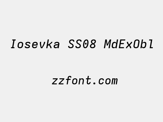 Iosevka SS08 MdExObl