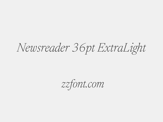 Newsreader 36pt ExtraLight