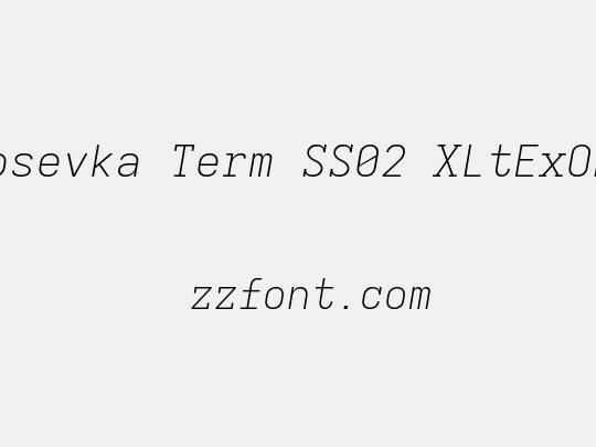 Iosevka Term SS02 XLtExObl