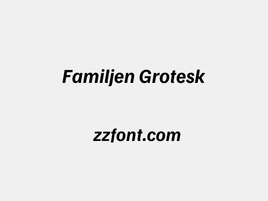 Familjen Grotesk