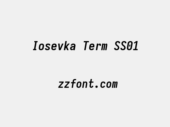 Iosevka Term SS01