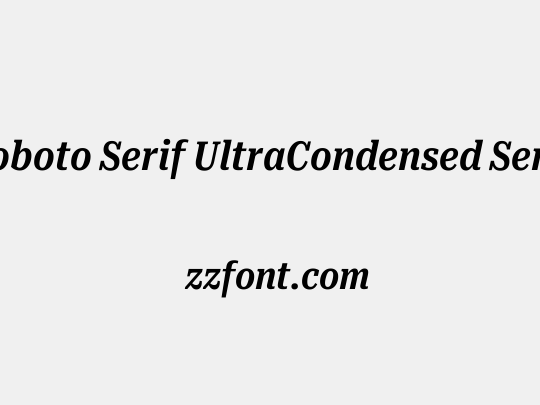 Roboto Serif UltraCondensed SemiBold