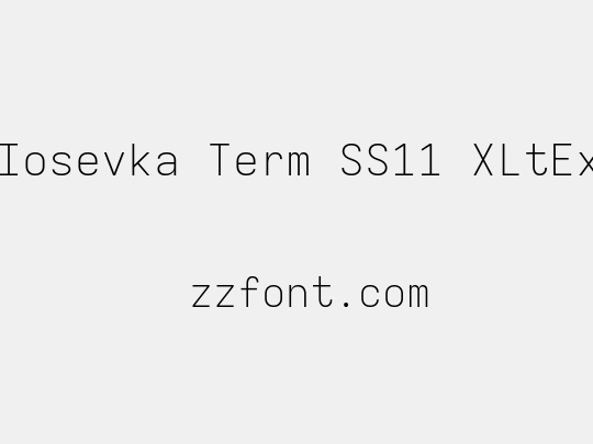 Iosevka Term SS11 XLtEx